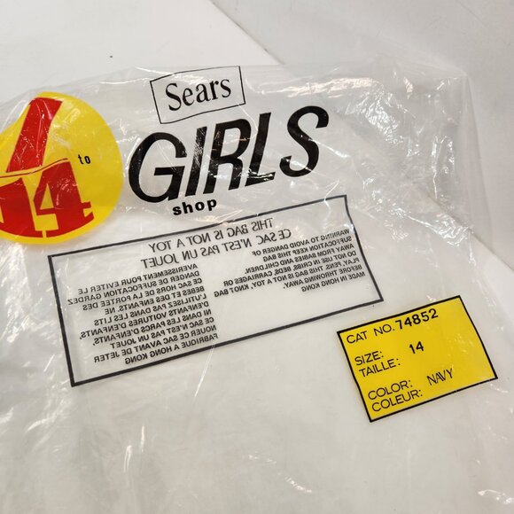 Sears Girls 14 High Waisted Wide Leg Flare Jeans Vtg 1970s - Picture 4 of 13